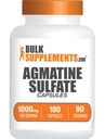 BulkSupplements.com Agmatine Sulfate Capsule - Nitric Oxide Supplement, Agmatine Supplement - Gluten Free, 2 Capsule per Serving, 180 Count (Pack of 1)