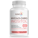 Myo-Inositol & D-Chiro Inositol Supplemento per le donne - Rapporto ideale 40:1 - Sostenere l'equilibrio dell'ormone & fertilità & salute ovarica - Vegan Powder Capsules - 120 Capsule 30-Day Supply