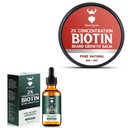 Bilancia del cuscinetto della biotina per gli uomini e il condizionamento della cera del cuscinetto e dell'olio di crescita del cuscinetto con la biotina di concentrazione 2X per gli uomini, idrati e gli alberi capelli facciali