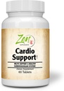 Integratori Zen - Cardio Support Plus Antiossidanti, L-Carnitina, L-Taurina, con Coenzima Q10, Hawthorn, Horsechestnut, Cayenne, Grape Seed e Vitamina E, promuove un cuore sano 60-Tabs