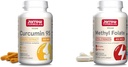 Jarrow Formulas Curcumin 95 500mg e Methyl Folate 400mcg Antiossidante e Cardiovascolare assistenza sanitaria Integratore alimentare Bundle, 120 e 60 capsule vegetali