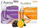Vida Lifescience Aurora Nutrascience Mega Vitamin C & Glutathione Bundle, 64 Packets | Supporto immunitario e antiossidante