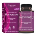 Resveratrolo di bellezza di riserva 250 mg - Miglior Trans-Resveratrolo - Vegan Antiossidante Supplemento per la salute cellulare e del cuore - aiuta l'invecchiamento sano e la salute immunitaria - 60 capsule vegetali