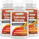 Migliore Citrato di calcio naturale con vitamina D-3 240 compresse (240 conteggio (pacchetto di 3))