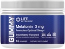 Estensione della vita Gummy ScienceTM Melatonina (Strawberry), 3 mg, Supporto ottimale del sonno, Ritmo circadico sano, Difesa cellulare, Senza glutine, Non OGM, Vegetariano, 60 Gummies