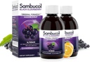 Sambucol Black Elderberry Syrup - Sambucus Syrup, Black Elderberry Liquid, Supporto immunitario per bambini e adulti, Antiossidanti alti, Gluten Free - Formula originale, 7,8 Fl Oz, 2-Pack