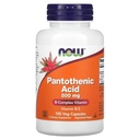 NOW Foods acido pantotenico 500mg, 100 capsule (pacchetto di 1)