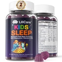 Bambini Sonno Gummies - Magnesio Glycinate Gummies, Melatonin Free Sleep Aid | Magnesio, Calcio, D3, B6, L Theanine | Kid Melatonin alternativa per il sonno riposante (Pack of 2)