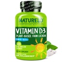 NATURELO Vitamina D - 2500 IU - Impianto Basato da Lichen - Integratore D3 Naturale per Sistema Immune, Supporto Bone, Salute Congiunta - Vegan - Non OGM - Gluten Free - 120 Capsule