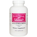 Formula ecologica Allithiamine Vitamina B1, 50 mg, 250 capsule