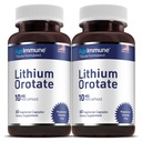 Lithium Orotate Supplemento 10mg, 60 capsule vegetariane. Supporta memoria e benessere emotivo. Magnesio Stearato Supplementi gratuiti. (2)