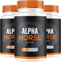 (3 Pack) Alfa Cavallo, Alfa Cavallo Pillole per Uomini, Alfa Cavallo Capsule, Alfa Cavallo Supplemento, Alfa Cavallo Vitamina Tutto Naturale Premium Formula, Alfa Cavallo Supplemento Supporto, 180 Capsule per 3 Mesi