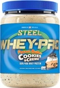 Integratori d'acciaio Whey-Pro | Polvere di proteine del siero per gli uomini e le donne | Biscotti di burro di arachidi & Creme | 25 Serve (1.82lbs) | Aminoacidi BCAA | Aminoacidi essenziali | Gluten Free | Carb basso