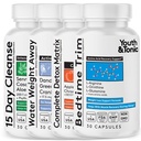 Youth & Tonic Bedtime Trim Detox Cleanse Kick Off Weight Management - 120 pillole