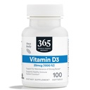 365 da Whole Foods Market, Vitamina D3 Softgels, 1000 IU, 100 CT