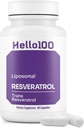 Integratore di resveratrolo Liposomico Trans ad alta purezza - Ogni capsula 250mg supera il 98% di purezza del supplemento di resveratrolo organico - Antiossidante Resveratrolo Liposomico, Vegan - 60 capsule