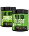 Jacked Factory NITROSURGE Pre Supplemento di allenamento per l'energia, Gains di resistenza istantaneo, Clear Focus, & Pompe intenzionali (bianco artico, 30 Servings & Cherry Limeade, 30 Servings)