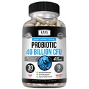 Kaya Naturals Probiotic 40 miliardi di CFU - Probiotici per le donne, Probiotici per gli uomini e gli adulti, Natural - Gut Health & Immune Support Supplement - Promuove la salute digestiva - 30 Conte