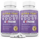 (2 Pack) Ultra Fast Pure Keto Boost Extreme Keto Pills 1675MG Nuova e migliorata Formula Contiene Aceto di Mele Aceto Extra Vergine Olio di Oliva Polvere Verde Tea Leaf 120 Capsule