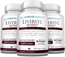 Approved Science Liversyl - Support Optimal Liver Function - Cleanse and Detox - Veloce ed efficace - Thistle di latte, estratto di carciofo, e Bioperine - Vegan - 180 Conte - 3 Mesi di alimentazione - Made in USA