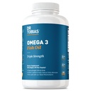 Dr. Tobias Omega 3 Fish Oil 2000mg Triple Strength con 800mg EPA 600mg DHA Per Serving | Fish Oil Omega 3 Integratori per il cervello e il supporto immunitario - 180 Softgels (90 Serve)