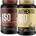 Fabbrica di Jacked Autentica ISO Grass Fed Whey Protein Isolate Powder - Basso Carb, Non OGM Muscle Building Protein w/No Fillers (Chocolate, 30sv) & (Vanilla, 30sv)