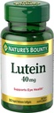 Pillole di Luteina di Bounty della natura, Integratori di salute degli occhi e Vitamine, Salute di visione di sostegno, 40 mg, 30 Softgels