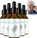 Rilievo di anelli per le orecchie, Zencortex Cortex gocce dell'orecchio, Zencortex per l'acufene, aiuta con la salute di Eardrum, promuove Clarity Auditory, bottiglia per 30 giorni (5 pacchetto)