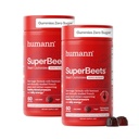 Gummies del cuore delle Superbeets di HumanN - Gomma della barbabietola con il supporto dell'energia di Heart-Healthy, estratto di semi di uva e polvere di barbabietola, zucchero libero - aroma di bacche di melograno, 120 conte