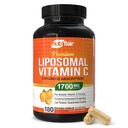 NutriFlair Liposomal Vitamin C 1700mg, 180 Capsule - Alta Assorbimento, Fat Soluble VIT C, Sistema Immune di Biodisponibilità Superiore Supporto & Collagen Booster, Non-GMO, Pillole Vegane