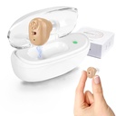 Amplificatore acustico, Apparecchi acustici ricaricabili per anziani e adulti con controllo del volume, Amplificatore acustico cancellante rumore, Uso laterale singolo