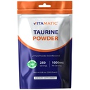 Vitamatic Pure Taurine 1000mg 250 Serve - Non OGM, Gluten Free