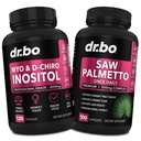 Myo-Inositol & D-Chiro Inositol Saw Palmetto - 40:1 Ratio Equilibrio dell'ormone per le donne - Saw Palmetto per la perdita dei capelli delle donne - Integratori per sostenere il ciclo mestruale e il sostegno Salute femminile