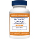 Il Complesso Probiotico di Vitamin Shoppe 4 miliardi di CFU – Cappelli di Veggie di rilascio mirati – Supporta la salute e la digestione intestinali con un equilibrio di proteine (90 capsule vegetali)