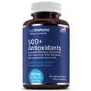 SOD Antiossidanti Complesso Integratore di invecchiamento sano - 400mg di dismutasi di superossido - Acido lipoico alfa - L-Arginina -Lysine - AKG - Vitamina A - Vitamina E per il supporto immunitario-60 capsule