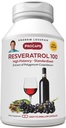 ANDREW LESSMAN Resveratrolo-100mg - 30 Capsules - Beneficial del Vino Rosso, Naturally Occurring Antiossidante, Senza Alcol. Additivo gratuito