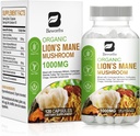 Lion's Mane Mushroom - 120 Capsule | Organic Lions Mane Turkey Tail Mushroom Supplement Complex | Cordyceps, Chaga, Turkey Tail, Reishi | Mental Clarity, Focus Memory, Brain & Immune Boost
