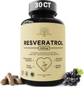 Quercetin & Resveratrolo Integratore con Grape Seed – 425 mg di erbe Antiossidante & Wellness Support – Polyphenols & Nutrient Blend per la salute generale, 30Ct