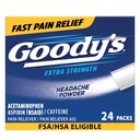 Rilievo di dolore ad alta resistenza della polvere di Goody, tripla azione mal di testa con aspirina, acetaminofene e caffeina, 24 conte