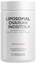 Codeage Liposomal Ovarian Inositol+ Supplemento - Myo-Inositol & D-Chiro-Inositol 40:1 Blend, Folate 5-MTHF, CoQ10, Pomegranate & Wild Blueberry, Liposomal Delivery, Non-OGM, Gluten-Free - 120 capsule