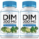 Supplemento DIM 200mg - DIM Diindolylmethane Plus BioPerine - Estrogen Balance, Rilievo di menopausa di ormone, Trattamento dell'acne, Vegan - 120 Conte