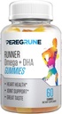 Runner Omega 3, 6 e 9 Gummies Plus DHA - Supplementi quotidiani in esecuzione – 50% Meno Zucchero – Cuore e pancia comune per atleti – Certificato GMP