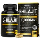 Capsule Shilajit con 85+ Minerali Trace (alimentazione di 75 giorni, 1000 mg di estratto per porzione) Shilajit Himalayan per uomini e donne con acido Fulvico - Supplemento di terze parti testato, Non OGM, Vegan & USA Made