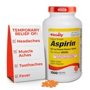 TIME-CAP Los Angeles, INC. Aspirina di resistenza tempestiva 325mg - 1000 compresse rivestite enteriche - Rilievo di dolore per dolori minori e dolori, Riduttore di febbre - Made in USA