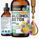 BIO KRAUTER Alcohol Detox Tincture - Formula per la pulizia del fegato - Latte Thistle & Dandelion - Estratto liquido di disintossicazione del fegato - Alcol and Sugar Free - Vegan Drops 4 Fl.Oz.