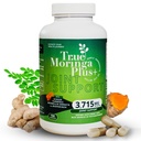 True Moringa Plus+ Joint Support Supplement 10:1 Extract | 20.000mg di Moringa organica, curcumina curcuma, Ginger, Boswellia, BioPerine | Antiossidante a base di erbe per adulti (150 capsule)