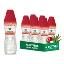 Succo di aloe vera (Apple aromatizzato) con pezzi più grandi polpa di aloe pura (6 confezioni) Succo a base vegetale grande per idratazione e contiene grande polpa di aloe. È sano per adulti e bambini