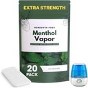 Extra Forza [20 Pack] Menthol Eucalyptus Humidifier Pads - Universal Vapor Pads for All Vks, Crane, Altri modelli - Vapopads Sostituzione - Vaporizzatori Natural Waterless Pads - Cold/Flu Sintomi