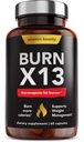 Vitamina Bounty Advanced Thermogenic Fat Burner for Men & Women - Burn X13 supplemento di perdita di peso con 13 potenti ingredienti - Metabolism Booster, Energy & Appetite Control - 60 capsule