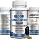 Integratore di Circolazione Sangue - con biancospino, Broom Macellaio, Castagno di Cavallo, Arginina, Diosmin, Trattamento di Vene Varicose, Supporto di Circolazione - 90 Capsule